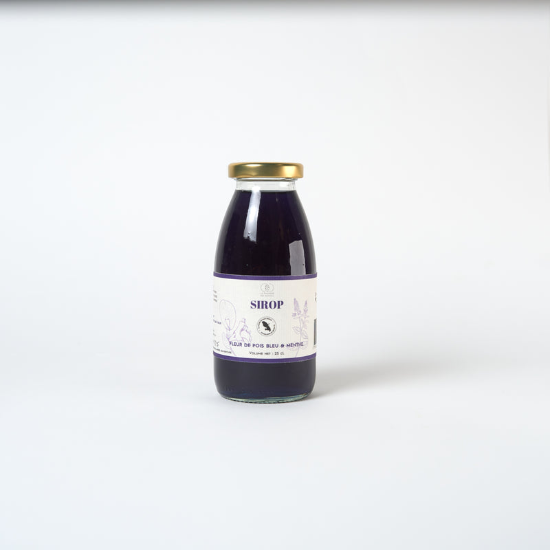 Sirop Fleur de pois bleu & menthe - 25cl